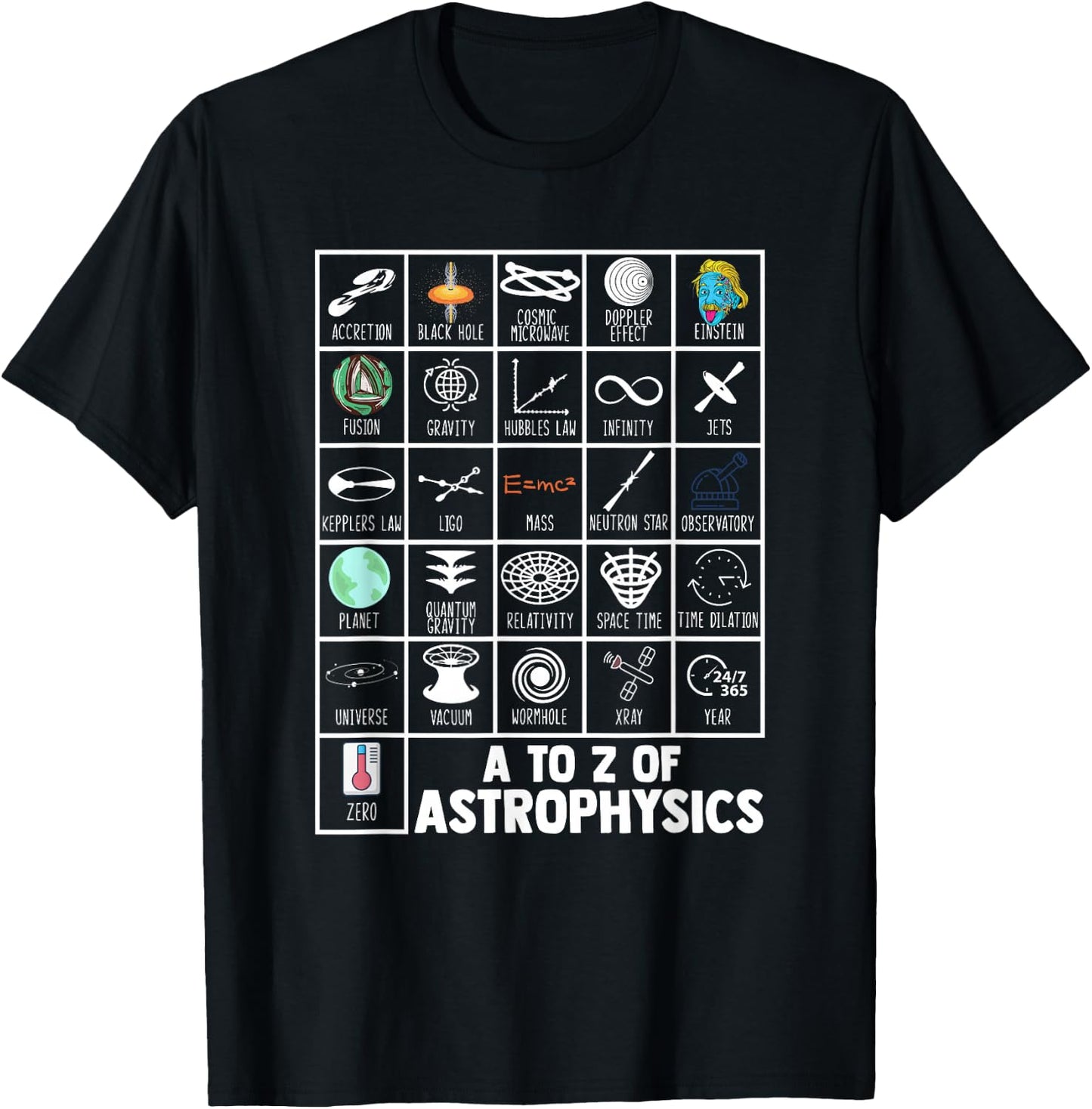 Celestial Space Objects Astrophysics Astrologer Stargazer T-Shirt - T-Shirt | Black