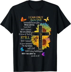 I Only Can Imagine Faith Christian Faith Jesus God Lovers T-Shirt - T-Shirt | Black