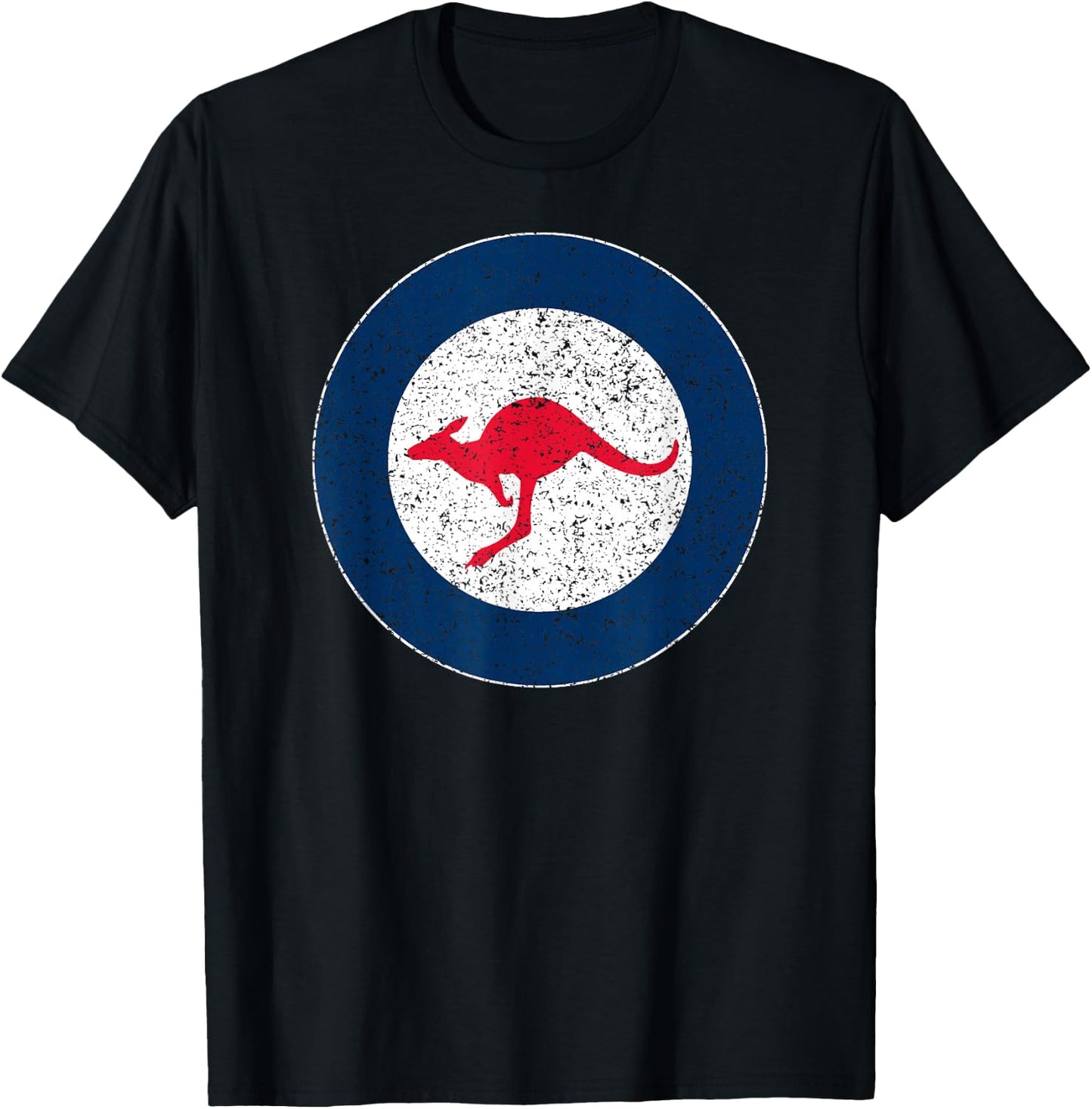 Australian Air Force Roundel Kangaroo T-Shirt - T-Shirt | Black
