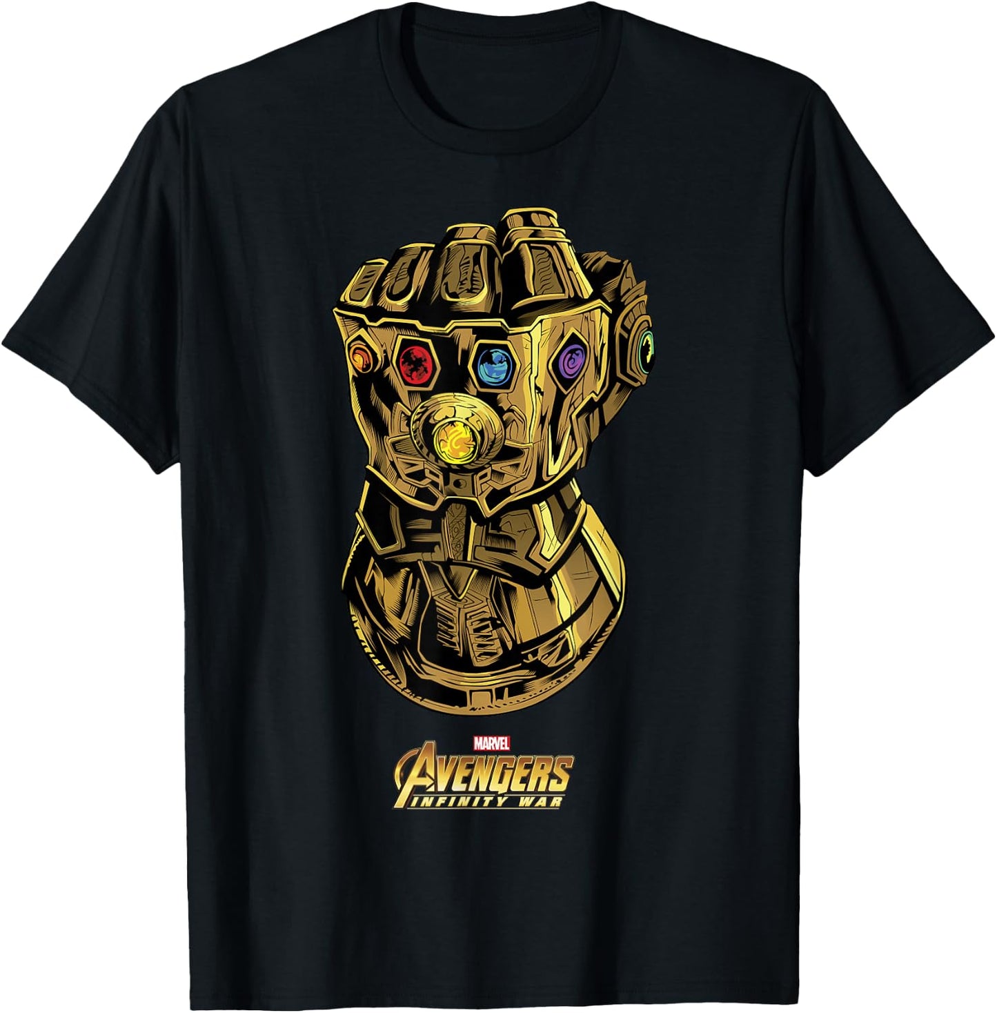 Marvel Avengers Infinity War Gauntlet Gems Graphic T-Shirt - T-Shirt | Black