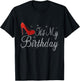 It's My Birthday High Heels Girls T-Shirt - T-Shirt | Black