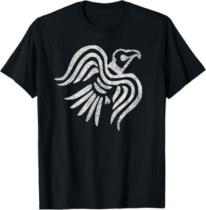 Norse Raven Banner Viking Flag Scandinavian Denmark Sweden T-Shirt - T-Shirt | Black