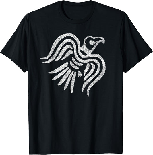 Norse Raven Banner Viking Flag Scandinavian Denmark Sweden T-Shirt - T-Shirt | Black