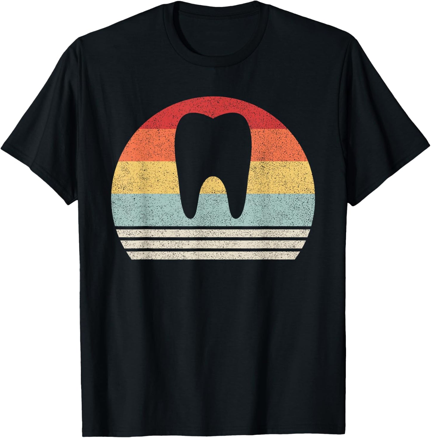 Retro Dentist Teeth Shirt Dental Hygienist Gift Dentist T-Shirt - T-Shirt | Black