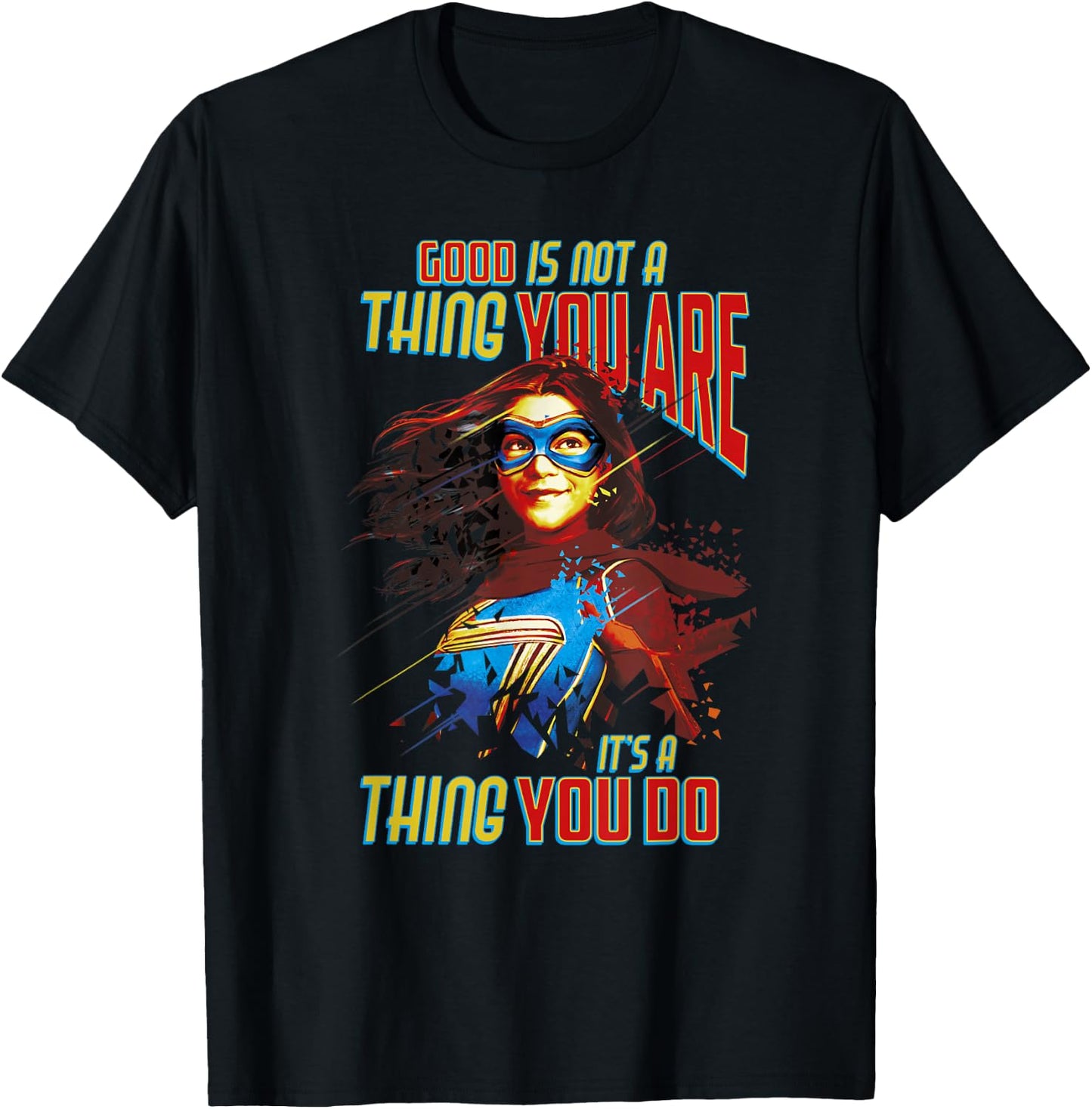 Marvel Ms. Marvel Good Is Not A Thing You Are Quote T-Shirt - T-Shirt | Black