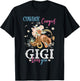 Cowboy or Cowgirl Gender Reveal Party Announcement Gigi T-Shirt - T-Shirt | Black