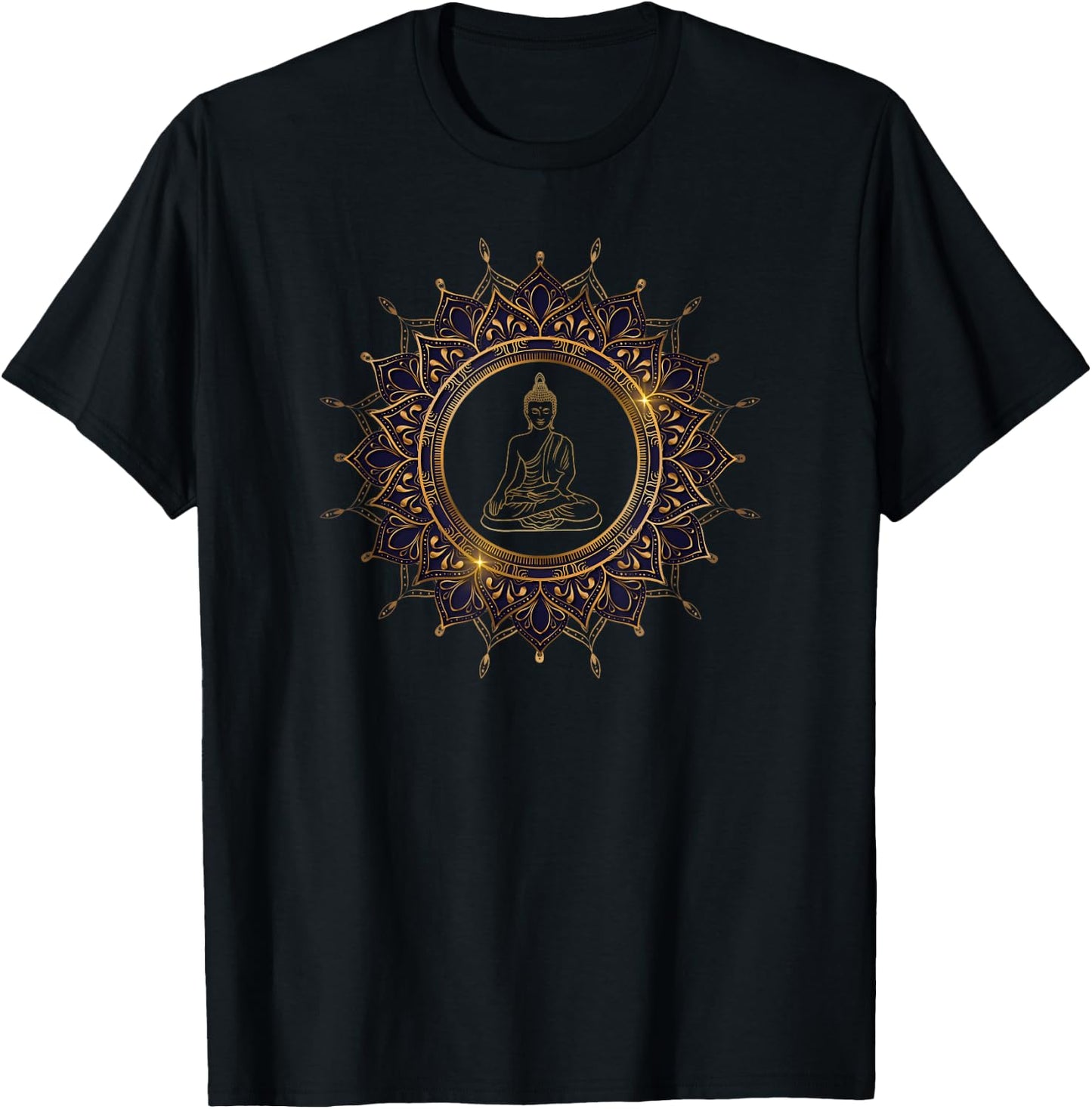 Buddha Mandala Buddhist Mindfulness Buddhism Spiritual T-Shirt - T-Shirt | Black