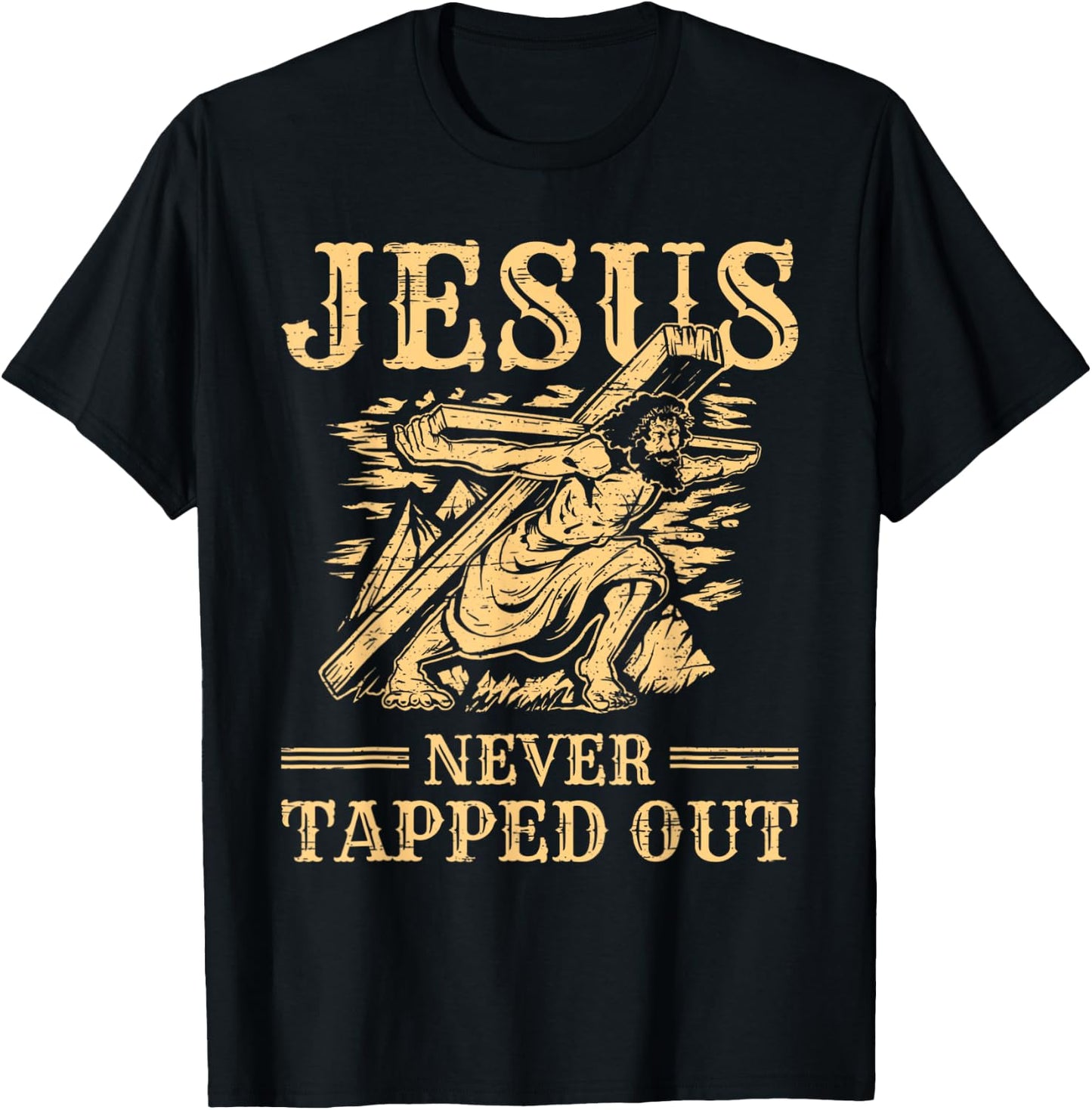 Easter Jesus never Tapped out Resurrection Sunday Rabbit T-Shirt - T-Shirt | Black