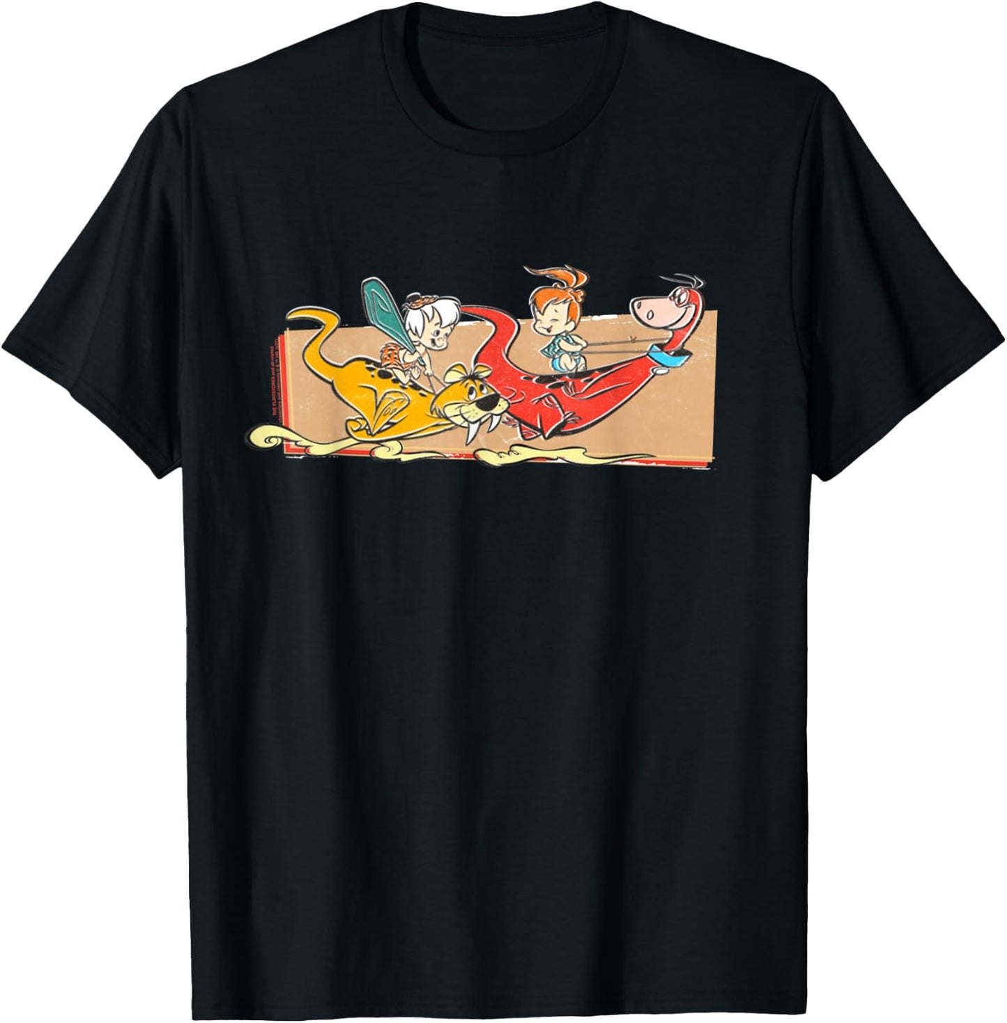 The Flintstones Pebbles and Bam Bam Race T-Shirt - T-Shirt | Black