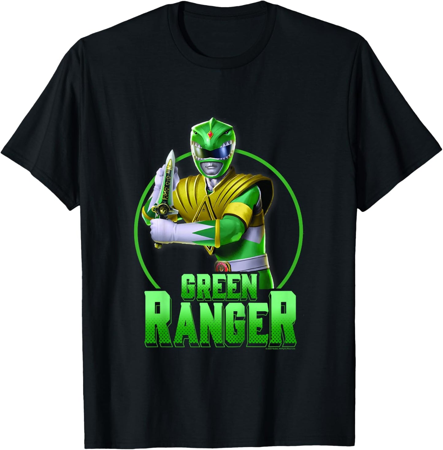 Kids Power Rangers Green Ranger Power Pose Shot T-Shirt - T-Shirt | Black