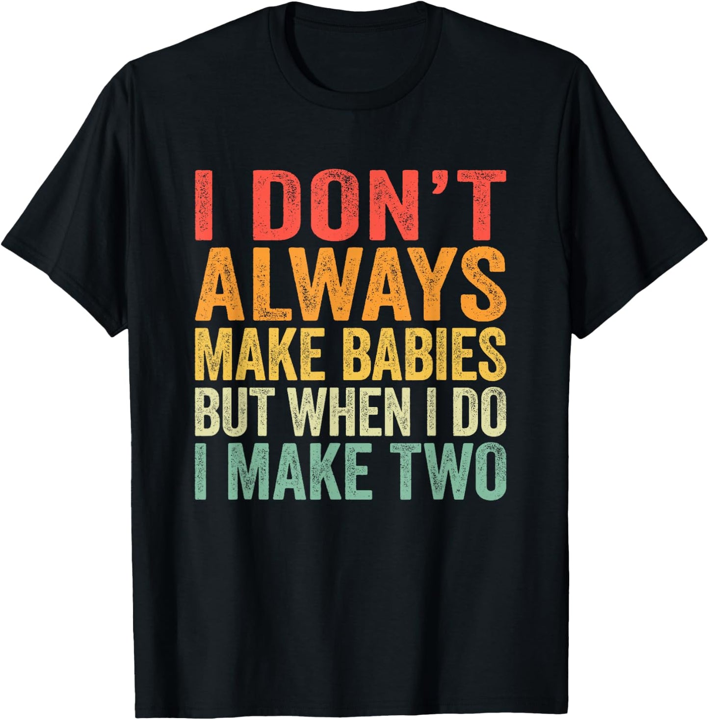 Funny Baby Twins Gift Pregnant Mum Dad T-Shirt - T-Shirt | Black