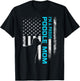 Vintage American Flag I'm A Proud Poodle Dog Mom Silhouette T-Shirt - T-Shirt | Black