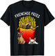 Funny Frenchie Fries French Bulldog Lover Men Women Kids T-Shirt - T-Shirt | Black