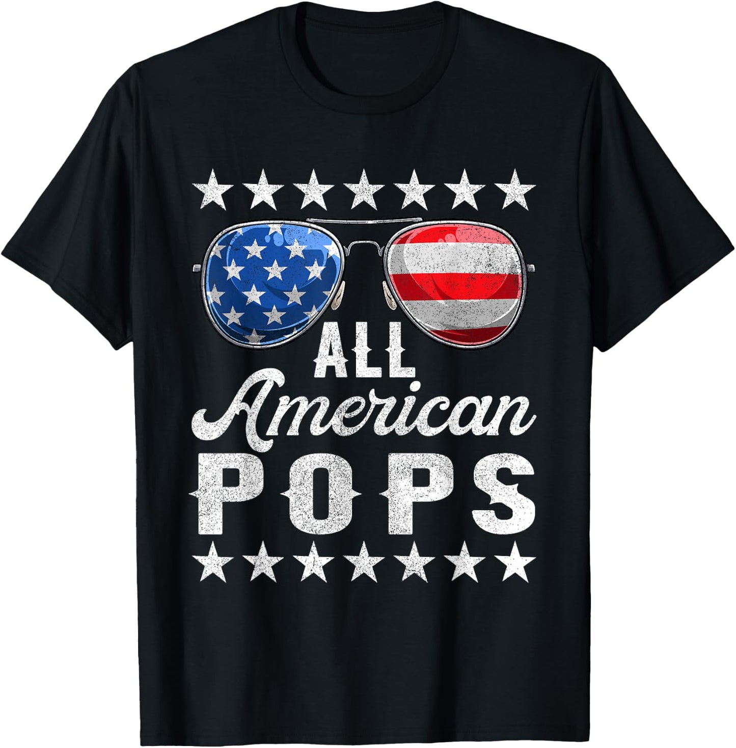 All American Pops Shirts, 4th Of July Matching Outfit Family T-Shirt - T-Shirt | Black
