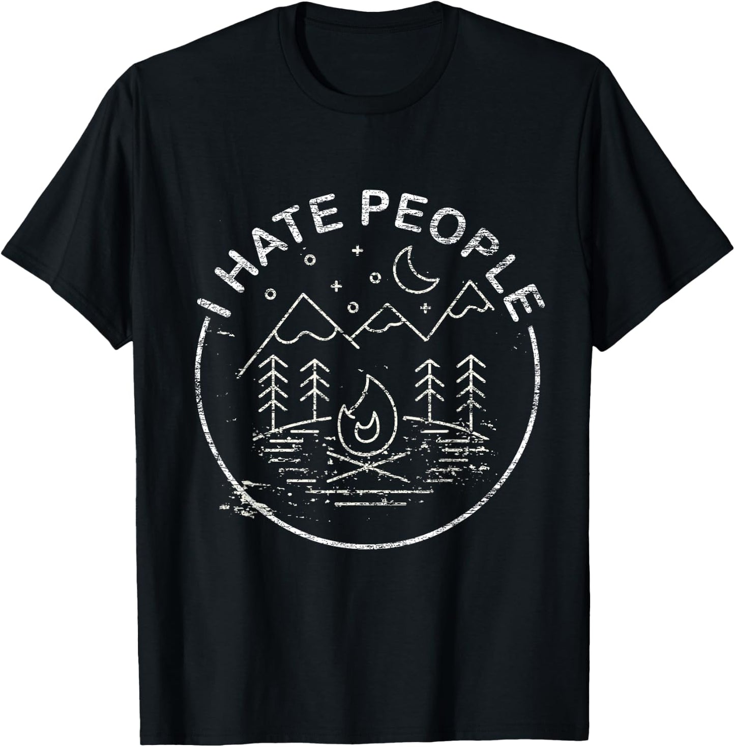 Gift camping lovers forest camping T-Shirt - T-Shirt | Black