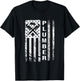 Plumber Flag - Gifts For Plumbers Funny Plumbing Outfit T-Shirt - T-Shirt | Black