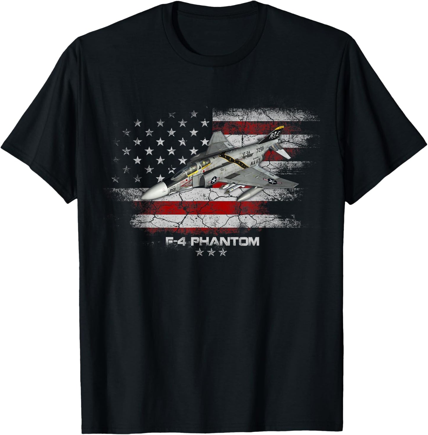 F-4 Phantom Aircraft Fighter Jet Pilot Veteran US Air Force T-Shirt - T-Shirt | Black