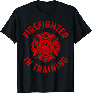 Firefighter In Training Fire Department Fireman T-Shirt - T-Shirt | Black