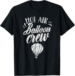 Hot Air Balloon Crew Ballooning Pilot Team T-Shirt - T-Shirt | Black