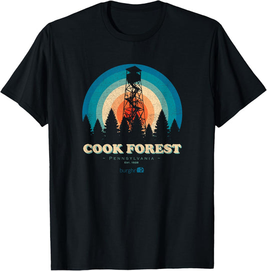 Cook Forest - Fire Tower T-Shirt - T-Shirt | Black