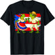 Dancing Coqui Frogs Traditional Dancer Boricua Puerto Rico T-Shirt - T-Shirt | Black