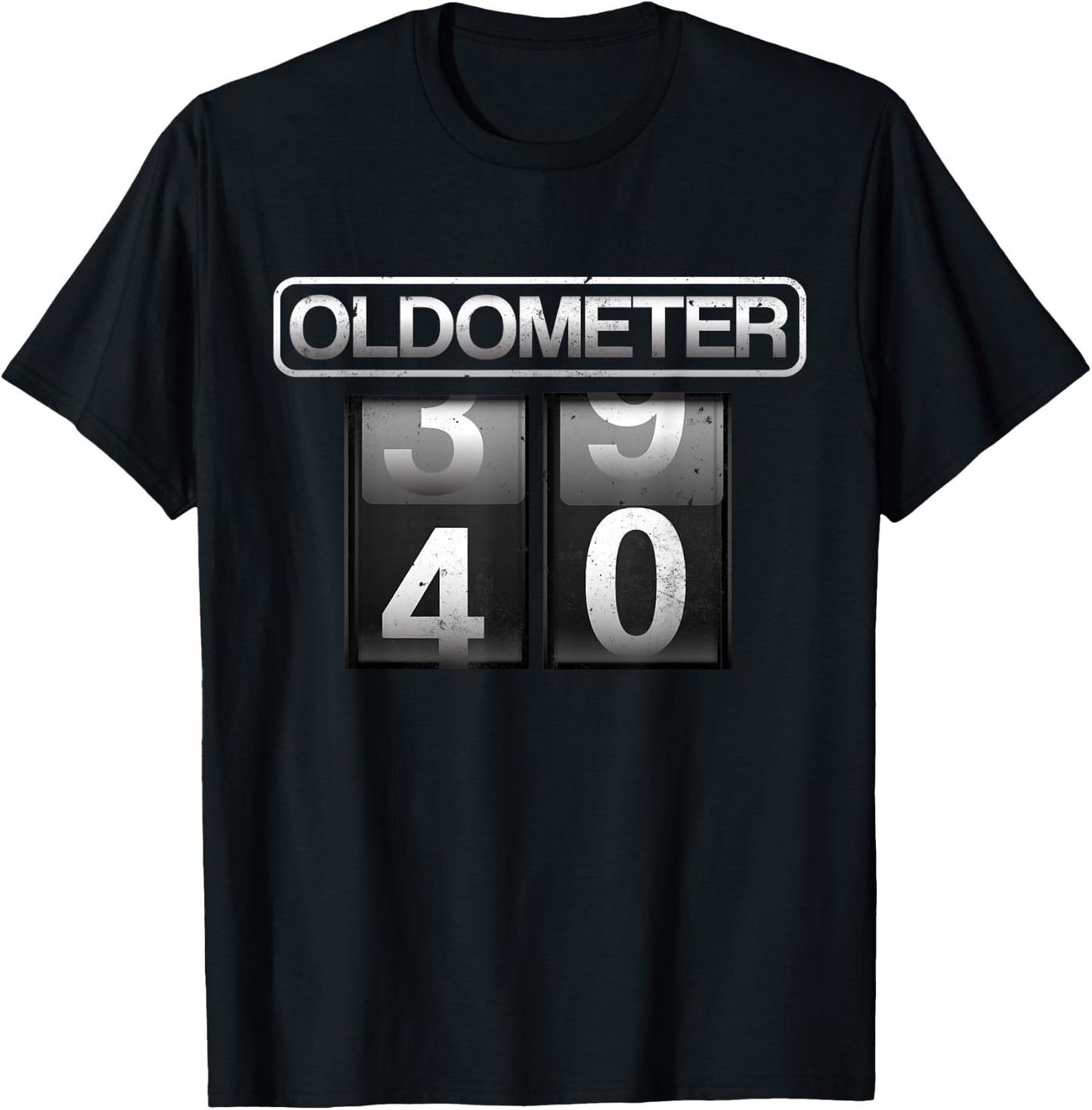 Odometer Funny 40th Birthday Party Gift 40 yrs Old Joke Cars T-Shirt - T-Shirt | Black
