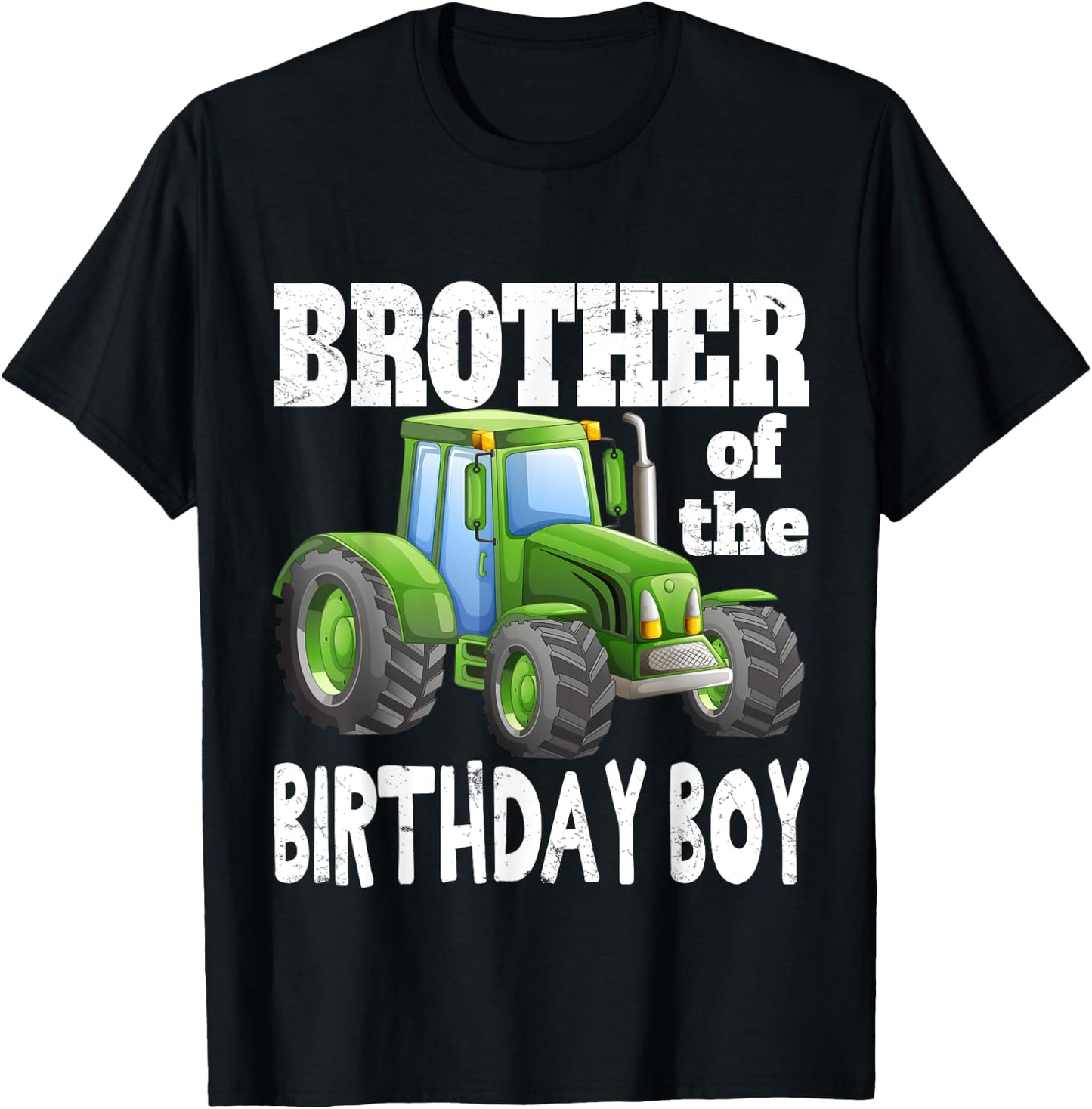 Brother of Birthday Boy Kids Farm Tractor Party Shirt Idea T-Shirt - T-Shirt | Black