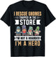 Garden Lover I Rescue Gnomes Not A Hoarder A Hero Gardener T-Shirt - T-Shirt | Black