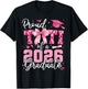 Proud Titi of 2026 Graduate Senior Coquette Bow Grad Family T-Shirt - T-Shirt | Black