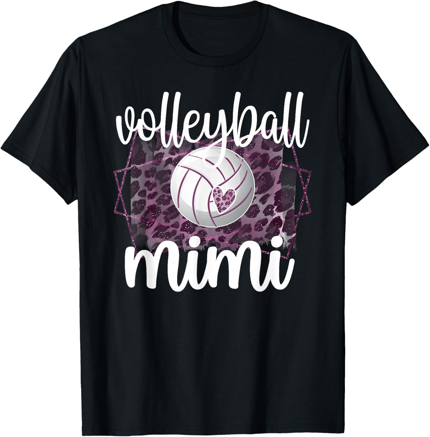 Volleyball Mimi Grandma Of Volleyball Player Mimi T-Shirt - T-Shirt | Black