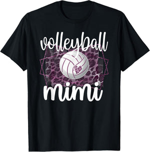 Volleyball Mimi Grandma Of Volleyball Player Mimi T-Shirt - T-Shirt | Black