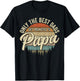 Retro Only The Best Dads Get Promoted to Papa Father's Day T-Shirt - T-Shirt | Black