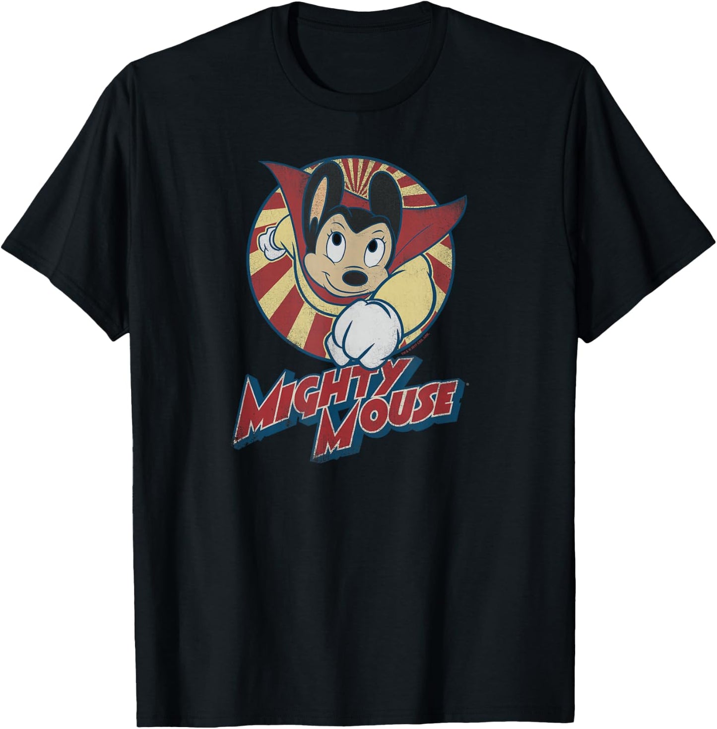 Mighty Mouse The One The Only T-Shirt - T-Shirt | Black