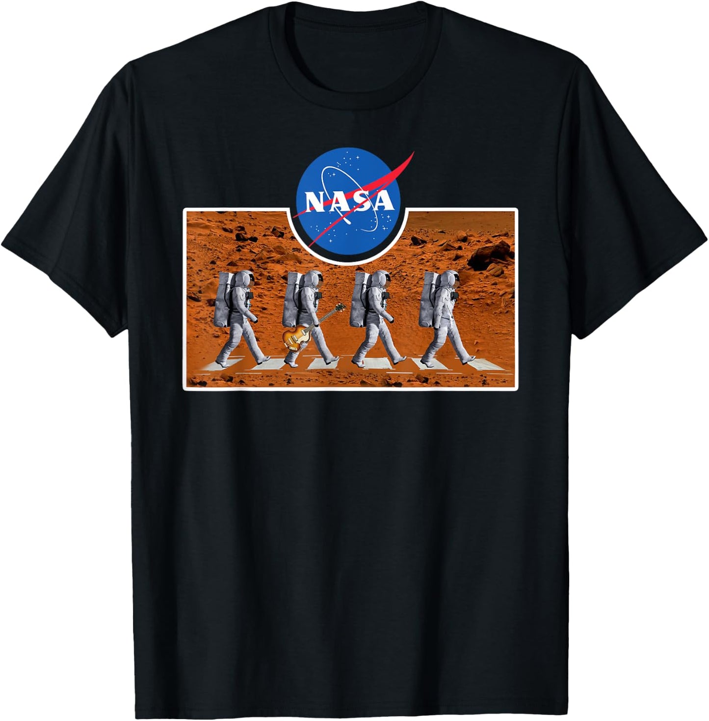 The Abbey Astronaut Mars Crossing NASA T-Shirt - T-Shirt | Black