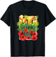 Flowers of Lithuania Word Art - Lithuanian Pride T-Shirt - T-Shirt | Black