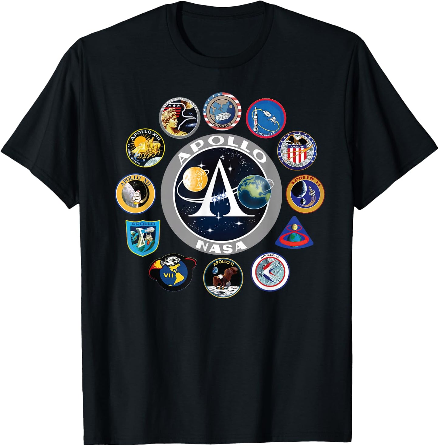 NASA Apollo Missions T-Shirt - T-Shirt | Black