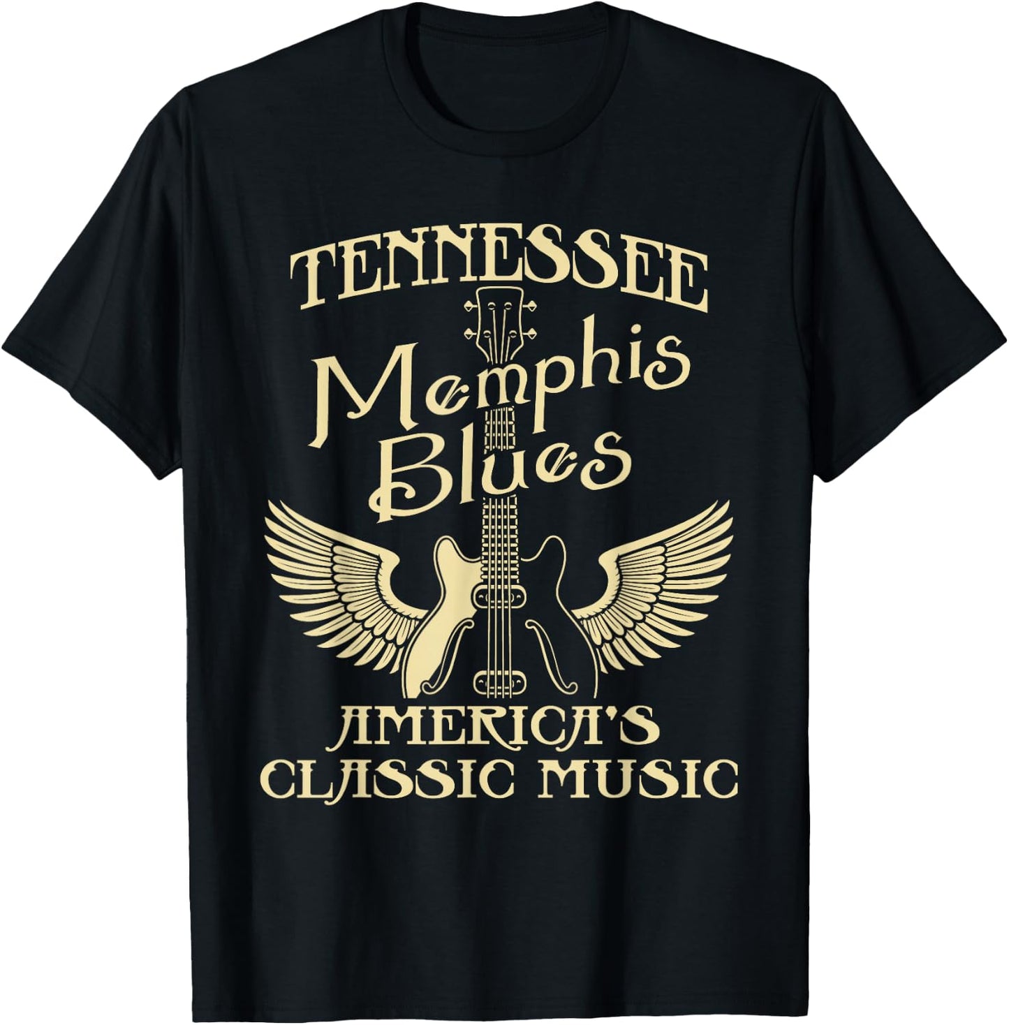 Tennessee Blues America's Classic Music - Musician T-Shirt - T-Shirt | Black