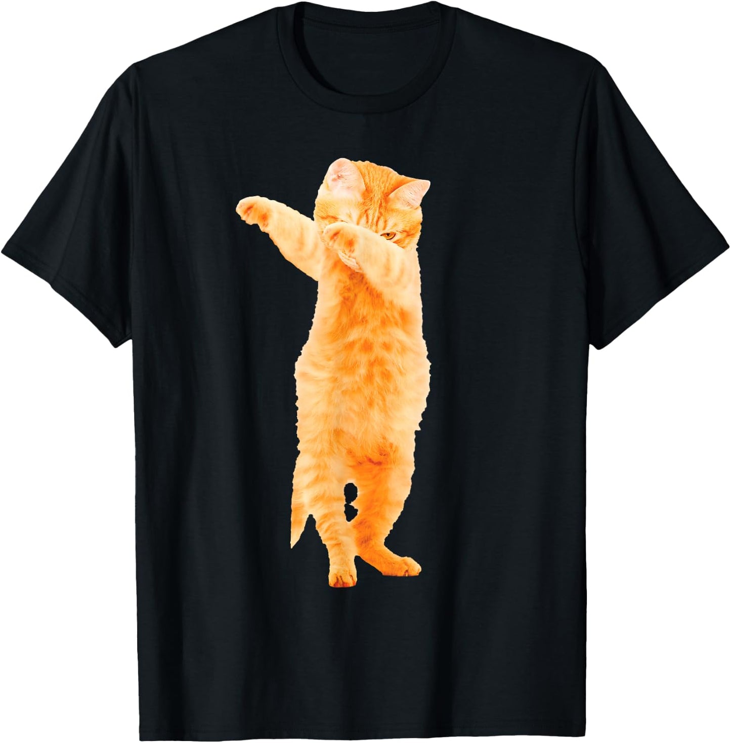 Dabbing Cat Kitten Fun Dab Dance Kitty Fun Gift T-Shirt - T-Shirt | Black