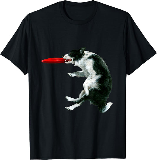 Frisbee Catch Border Collie Shirt T-Shirt - T-Shirt | Black