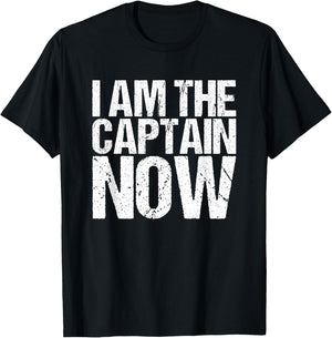 I Am The Captain Now Funny Pilot T-Shirt - T-Shirt | Black