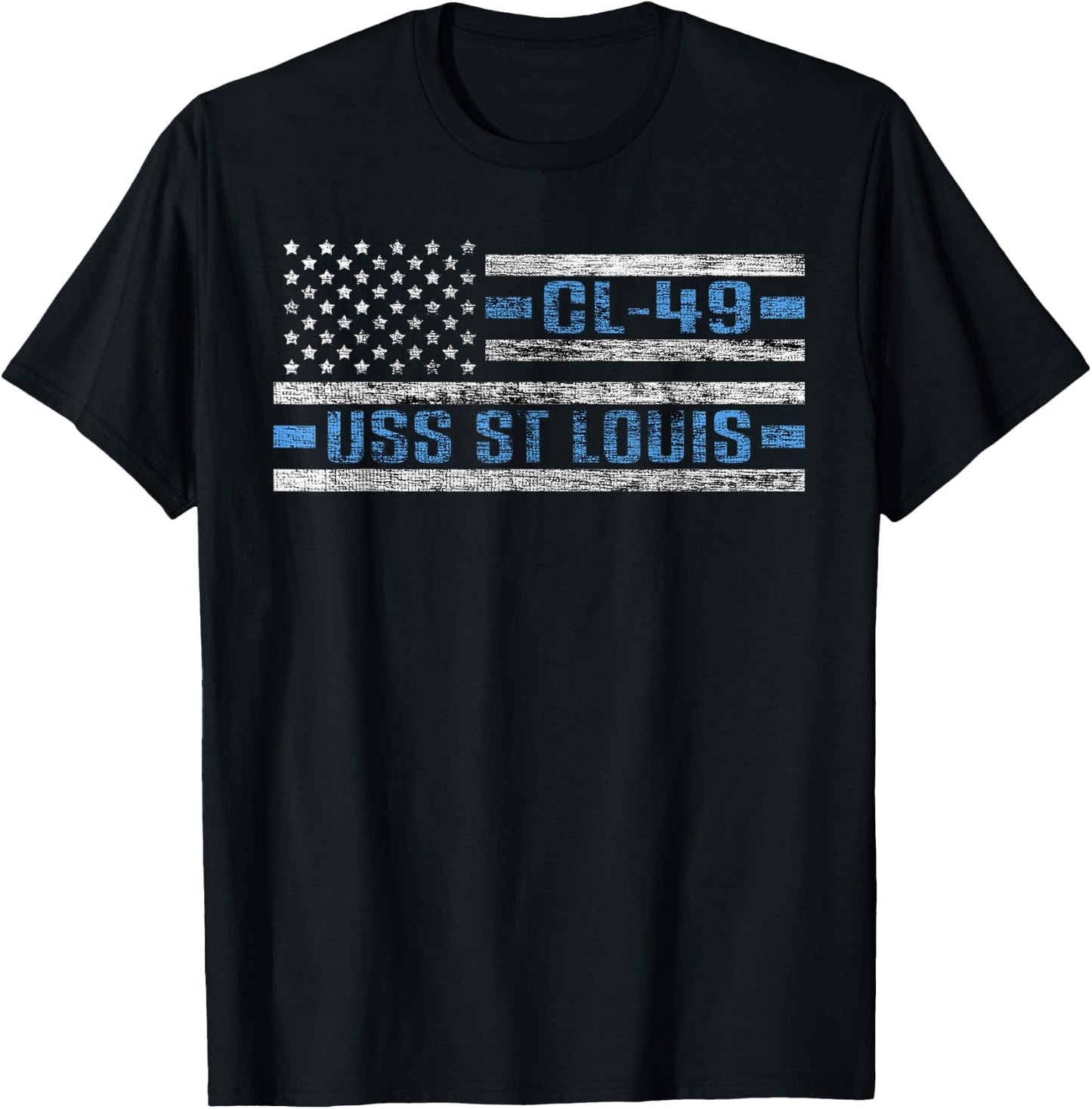 USS St Louis World War Cruiser CL-49 US Army T-Shirt - T-Shirt | Black