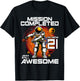 21st Birthday Astronaut 21 Years Old Outer Space Birthday T-Shirt - T-Shirt | Black