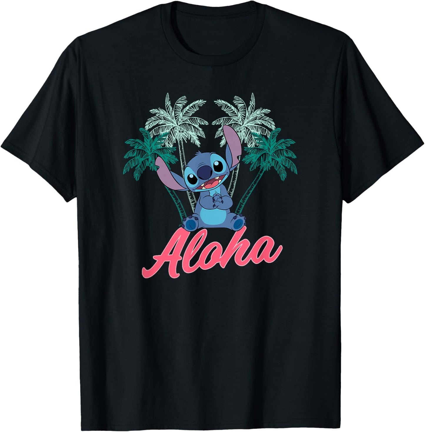 Lilo & Stitch - Aloha T-Shirt - T-Shirt | Black