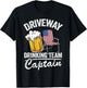Beer Driveway Drinker US Flag Driveway Drinking Team Captain T-Shirt - T-Shirt | Black