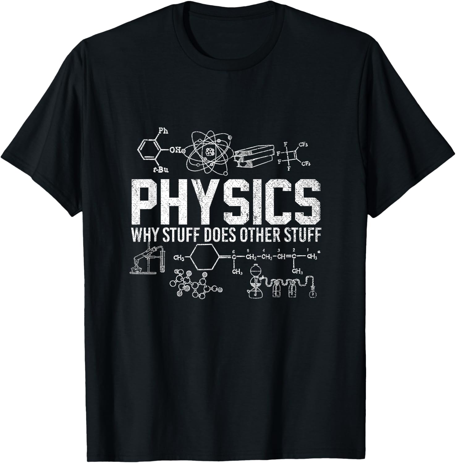 Funny Scientist Physicist Professor Grad Student Physics T-Shirt - T-Shirt | Black