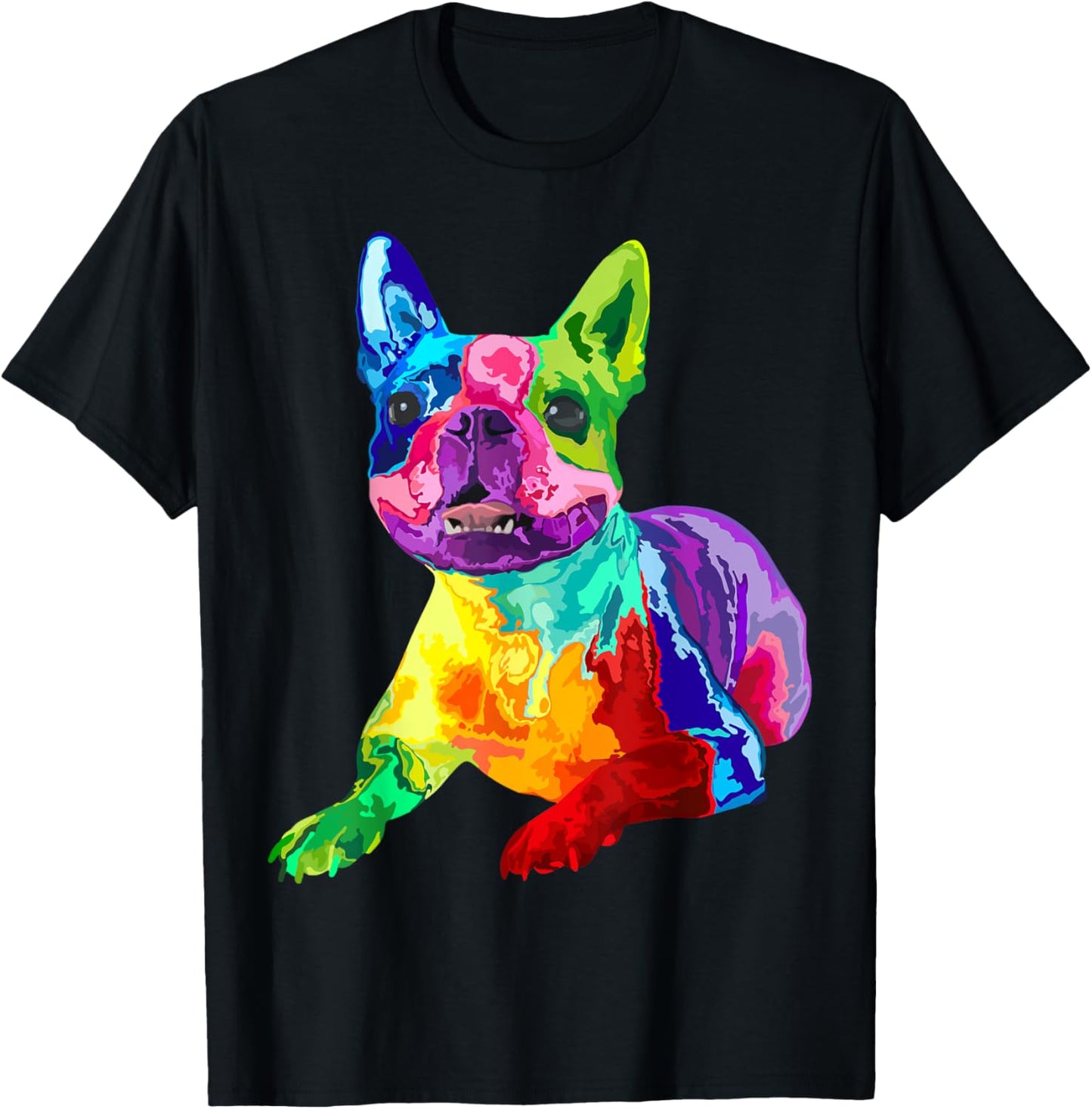Dog Lover Gifts Boston Terrier Dog Colorful Boston Terrier Men Women Kids T-Shirt - T-Shirt | Black