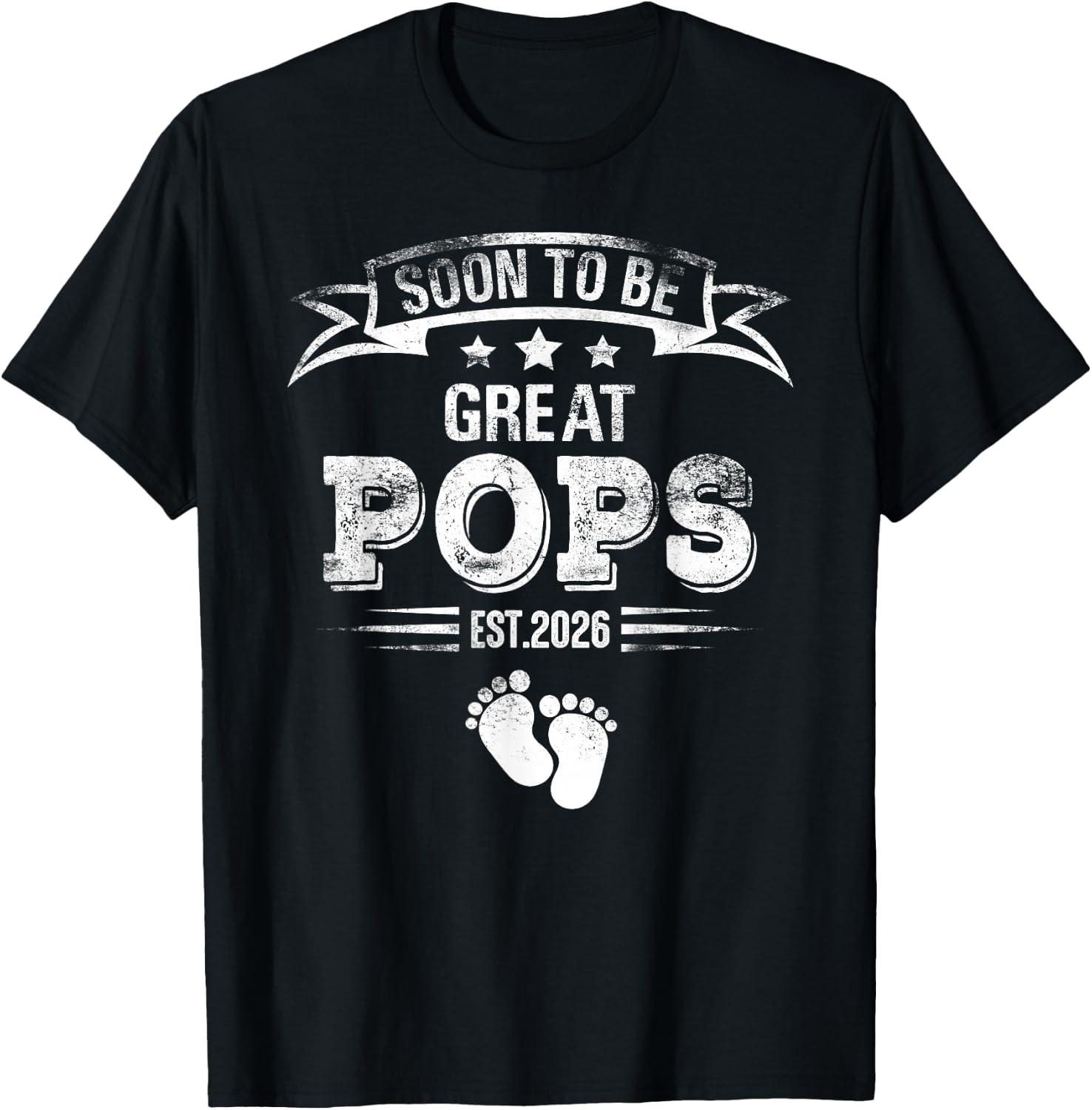 Soon to be great Pops est. 2026 Expecting Father T-Shirt - T-Shirt | Black