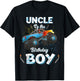 Uncle Of The Birthday Boy Monster Truck Bday Women Men Kids T-Shirt - T-Shirt | Black