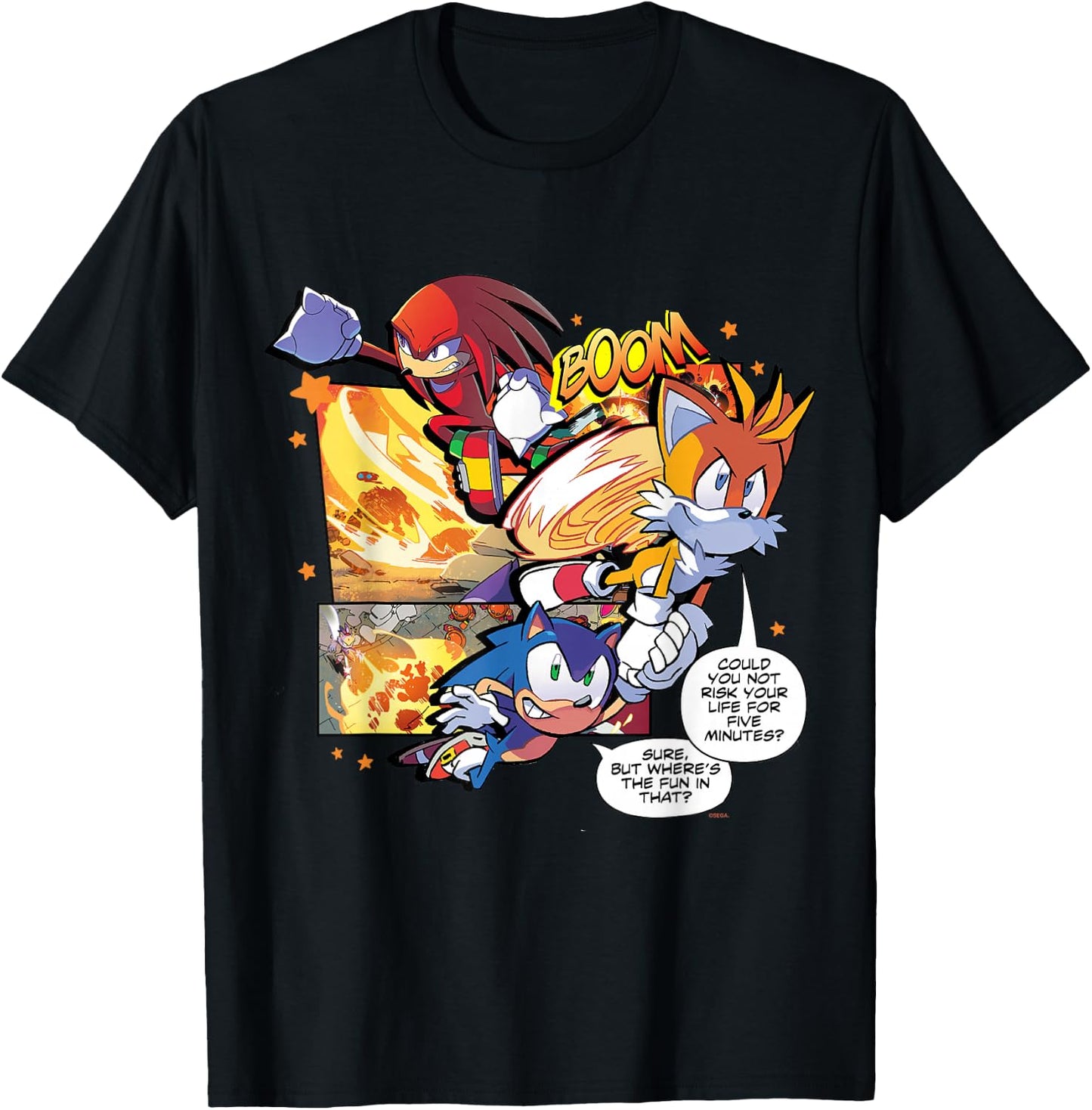 Sonic the Hedgehog Comic Legacy T-Shirt - T-Shirt | Black