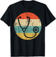 Doctor Nurse Vintage Retro Stethoscope T-Shirt - T-Shirt | Black